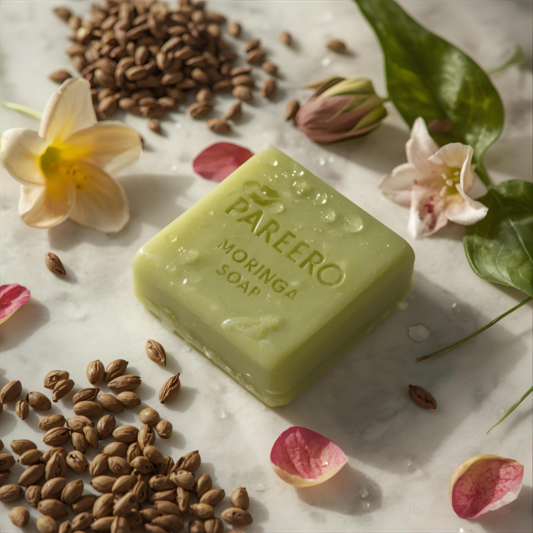 “Pareero Premium Moringa Soap – organic antibacterial herbal soap with Moringa oil”