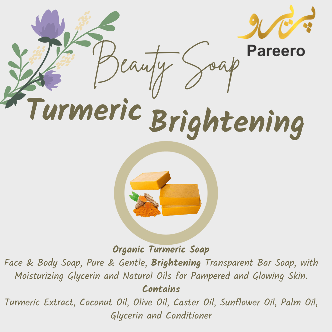 Pareero organic turmeric soap bar for clear glowing skin