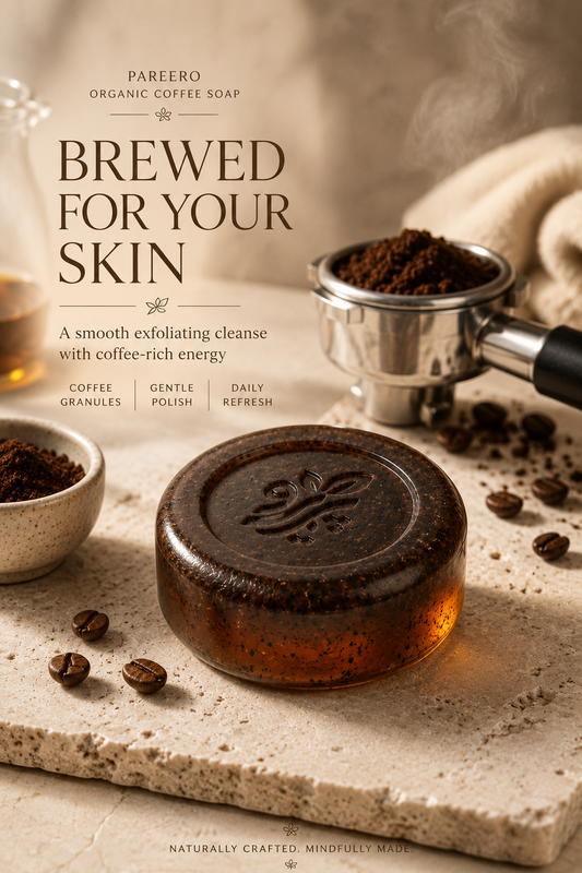 "Pareero Coffee Soap for gentle exfoliation"