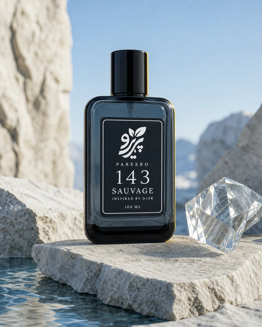 143 Inspired by Sauvage perfume by Pareero, a long-lasting fresh woody fragrance for men with bergamot, pepper, lavender, ambroxan, and cedar notes.
