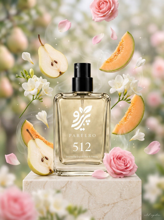 Pareero 512 English Pear and Freesia perfume with pear, melon, freesia and rose fragrance notes