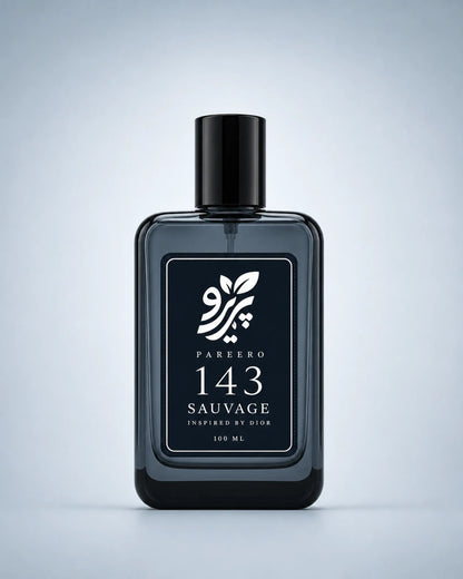 143 Inspired by Sauvage perfume by Pareero, a long-lasting fresh woody fragrance for men with bergamot, pepper, lavender, ambroxan, and cedar notes.
