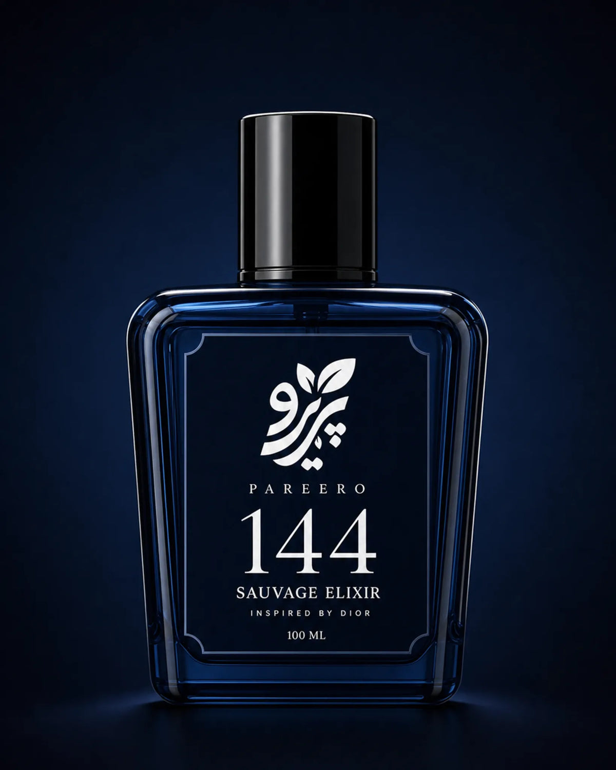 Pareero 144 inspired by Sauvage Elixir clean front-facing catalog fragrance image