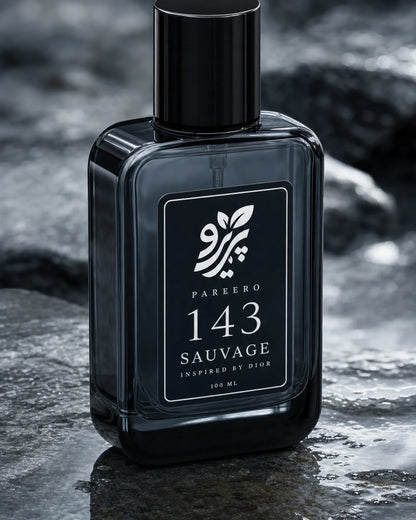 143 Inspired by Sauvage perfume by Pareero, a long-lasting fresh woody fragrance for men with bergamot, pepper, lavender, ambroxan, and cedar notes.
