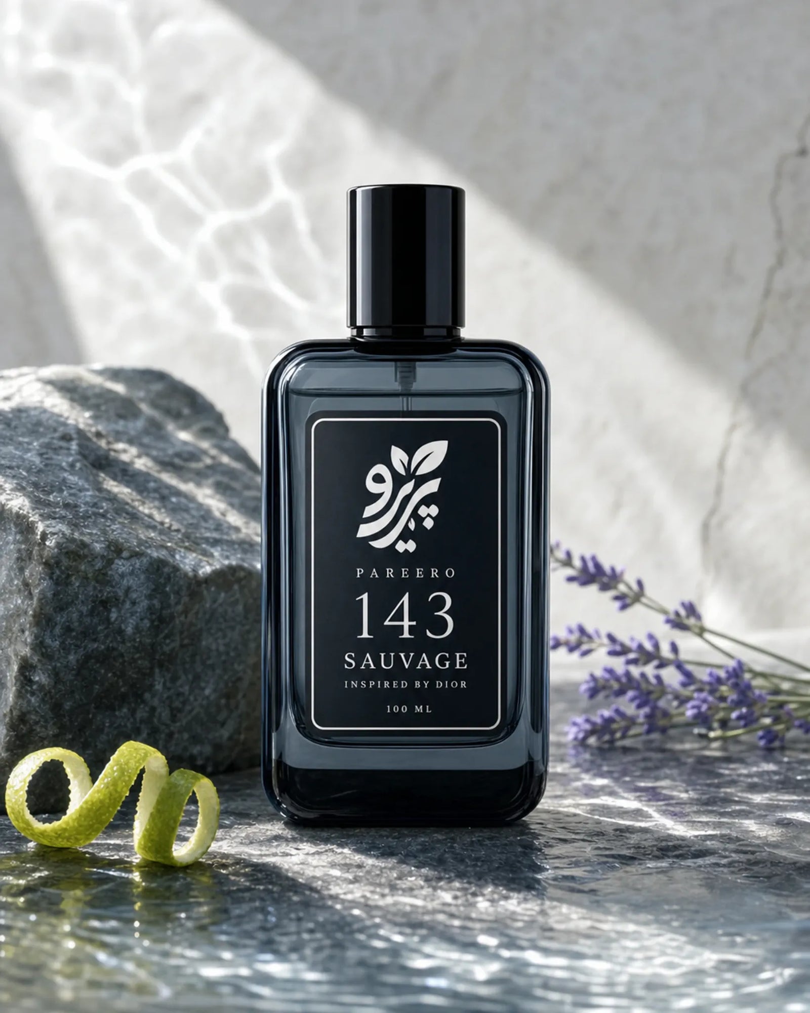 143 Inspired by Sauvage perfume by Pareero, a long-lasting fresh woody fragrance for men with bergamot, pepper, lavender, ambroxan, and cedar notes.
