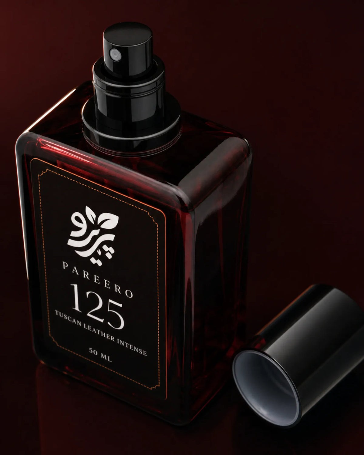 Pareero 125 fragrance inspired by Tom Ford Tuscan Leather with a rich leather woody scent for men and women