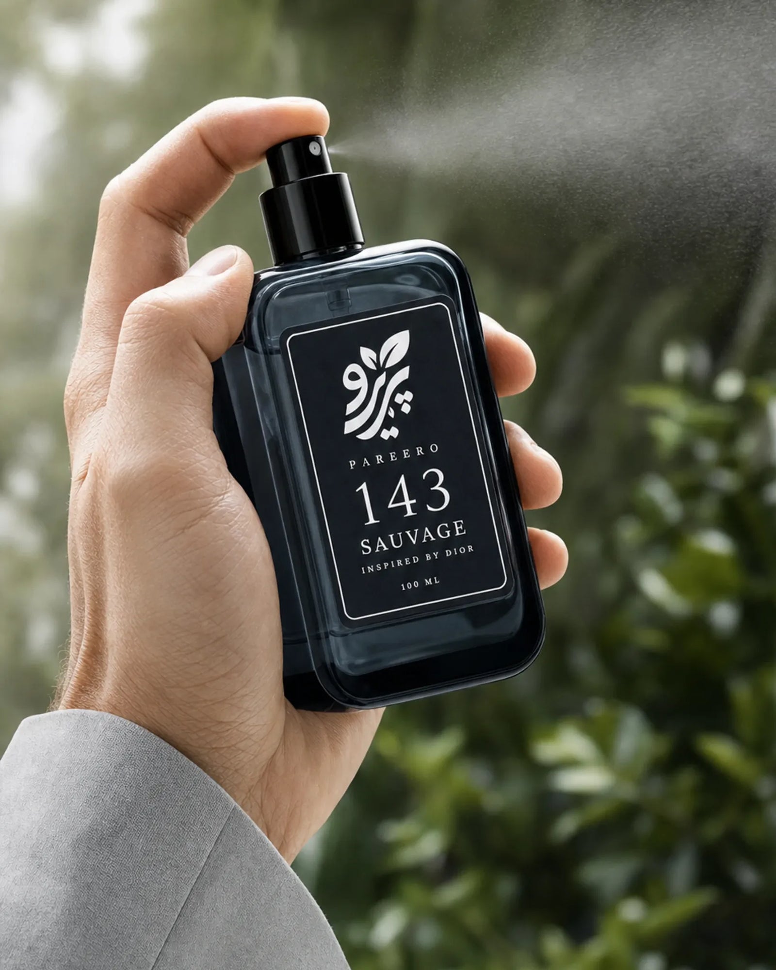 143 Inspired by Sauvage perfume by Pareero, a long-lasting fresh woody fragrance for men with bergamot, pepper, lavender, ambroxan, and cedar notes.
