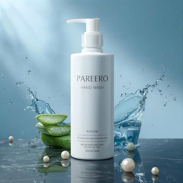 “Pareero Hand Wash 500ml – premium liquid soap with aloe vera, glycerin, and conditioner for soft, clean, and refreshed hands.”