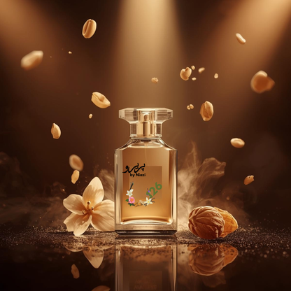 "126 – Inspired by Vanilla Sex by Tom Ford, a premium feminine fragrance featuring creamy vanilla pods, warm tonka bean, soft caramel, amber, and delicate woody notes. Displayed in glossy dark chocolate and caramel-toned cinematic background, perfect for high-end perfume campaigns."