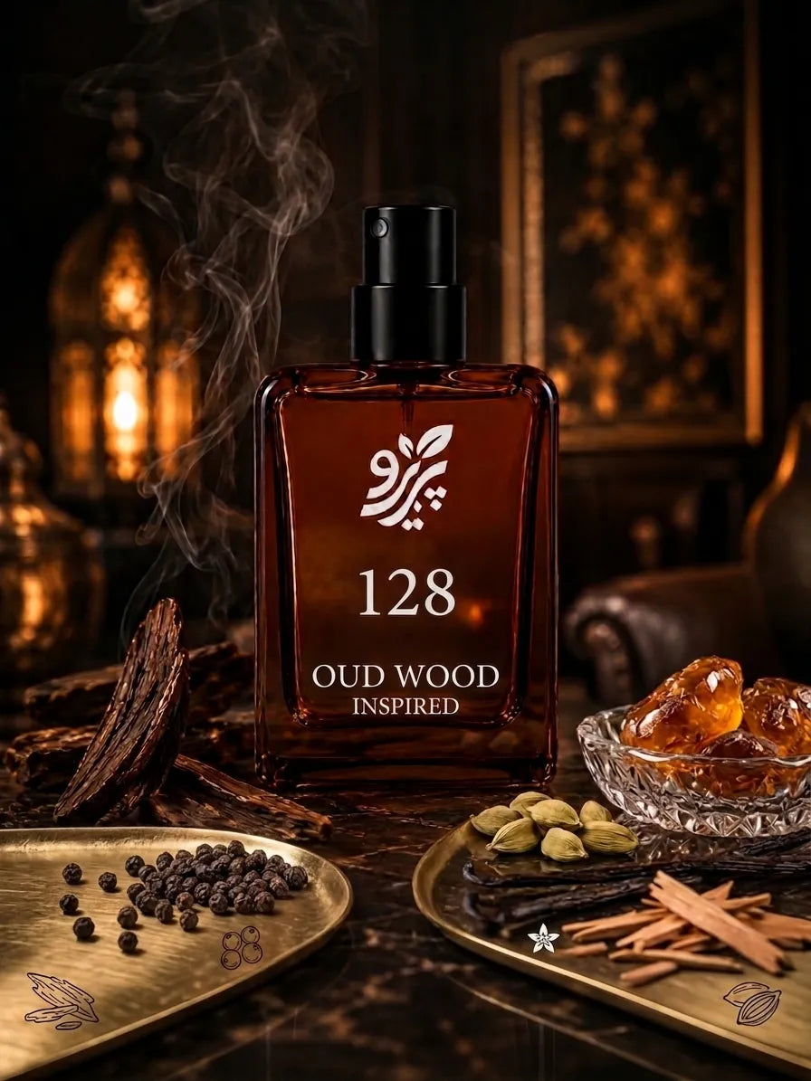 Pareero 128 Oud Wood inspired perfume bottle