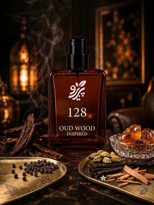 Pareero 128 Oud Wood inspired perfume bottle