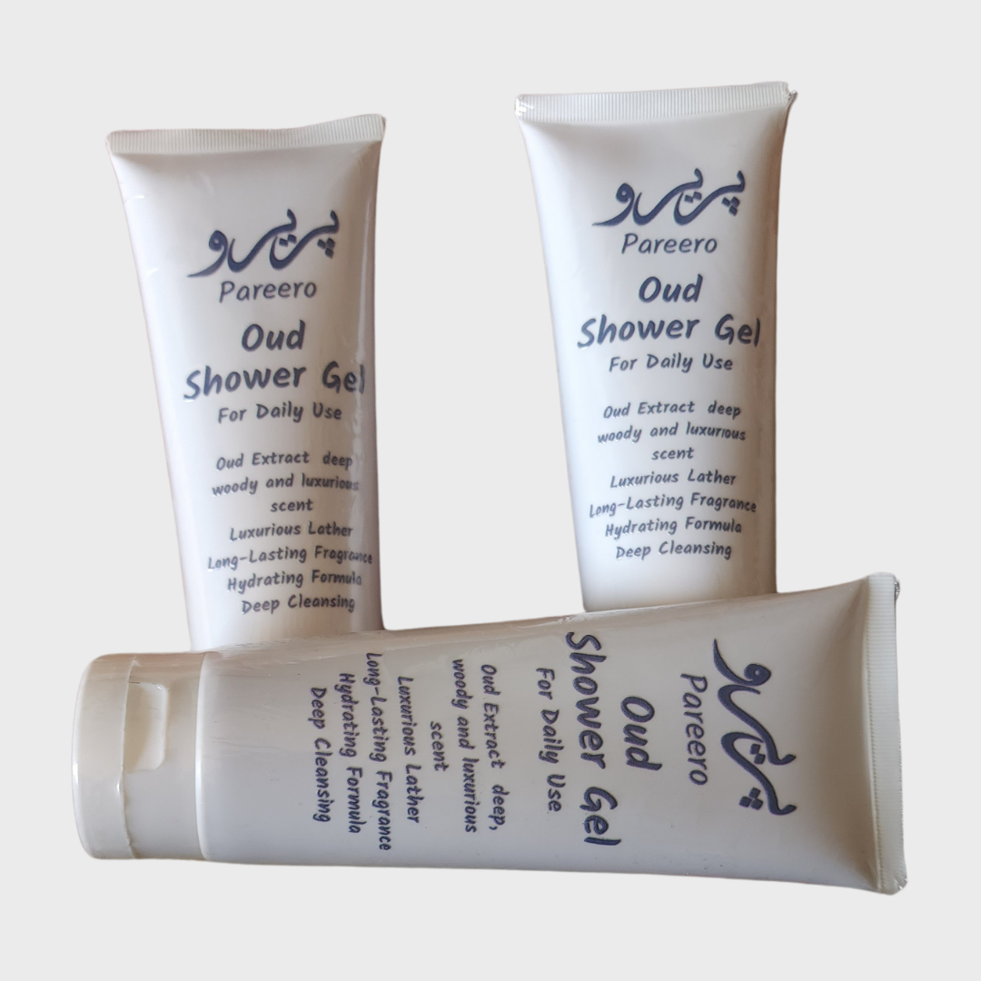 Pareero Oud Shower Gel with luxurious fragrance and gentle cleansing for smooth skin