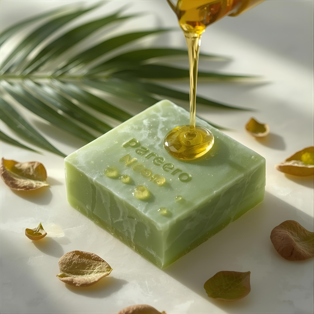 “Pareero Premium Neem Soap – organic antibacterial herbal soap with neem oil”