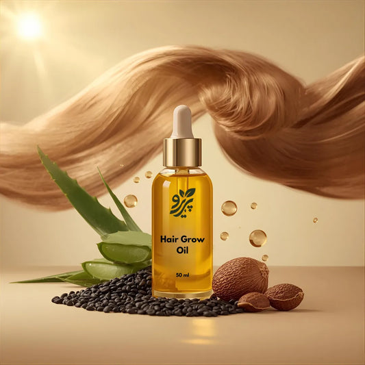 Pareero Organic Hair Oil with black seed oil, argan oil, castor oil, jojoba oil, aloe vera oil, and vitamin E – natural hair growth and nourishment.