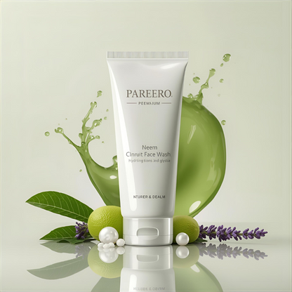 “Pareero Neem Face Wash – natural herbal cleanser for acne-prone and oily skin.”