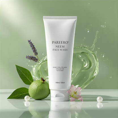“Pareero Neem Face Wash – natural herbal cleanser for acne-prone and oily skin.”