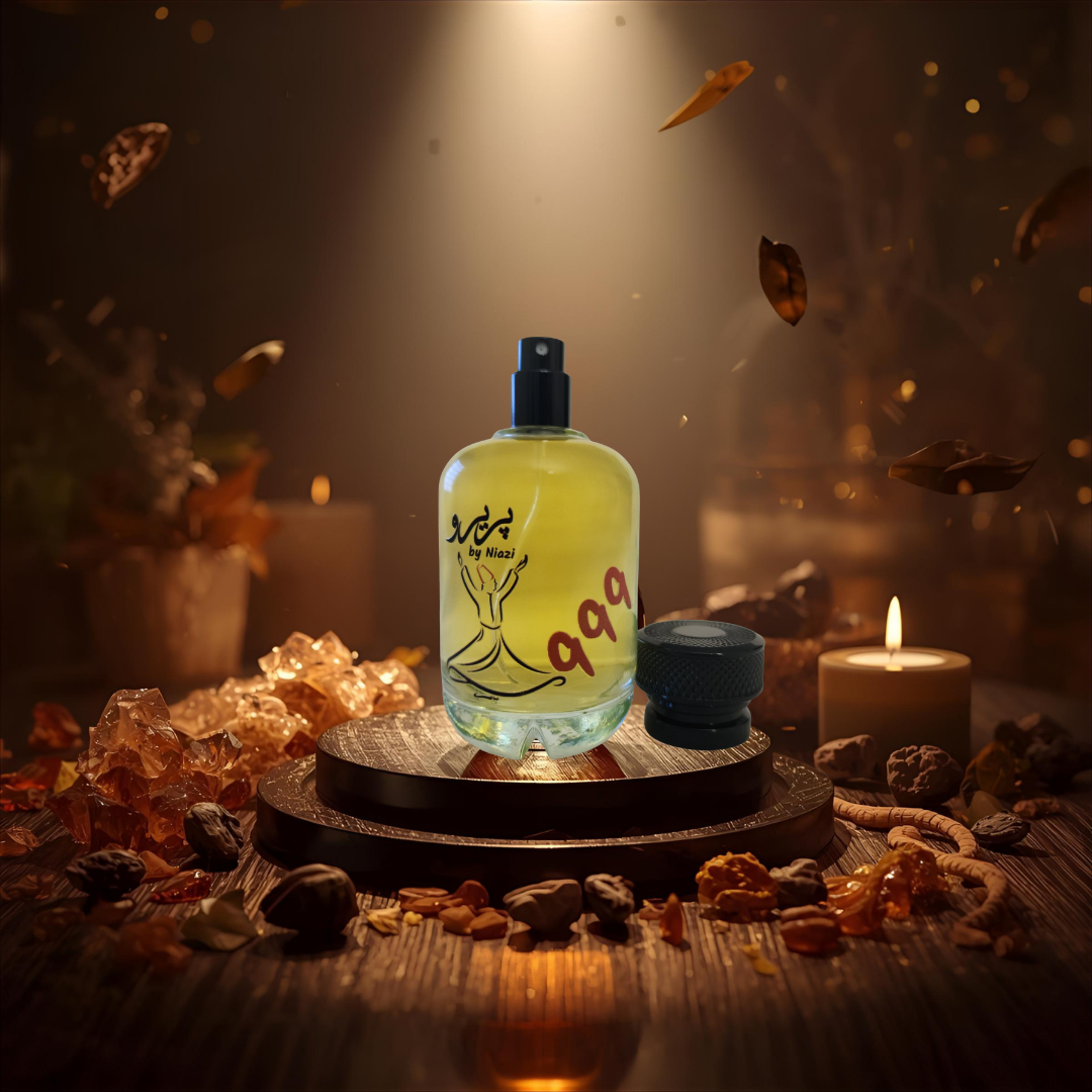 "Pareero Oud Qadim luxury oriental perfume with agarwood, amber, vanilla, patchouli, and incense notes, high-end niche fragrance bottle."