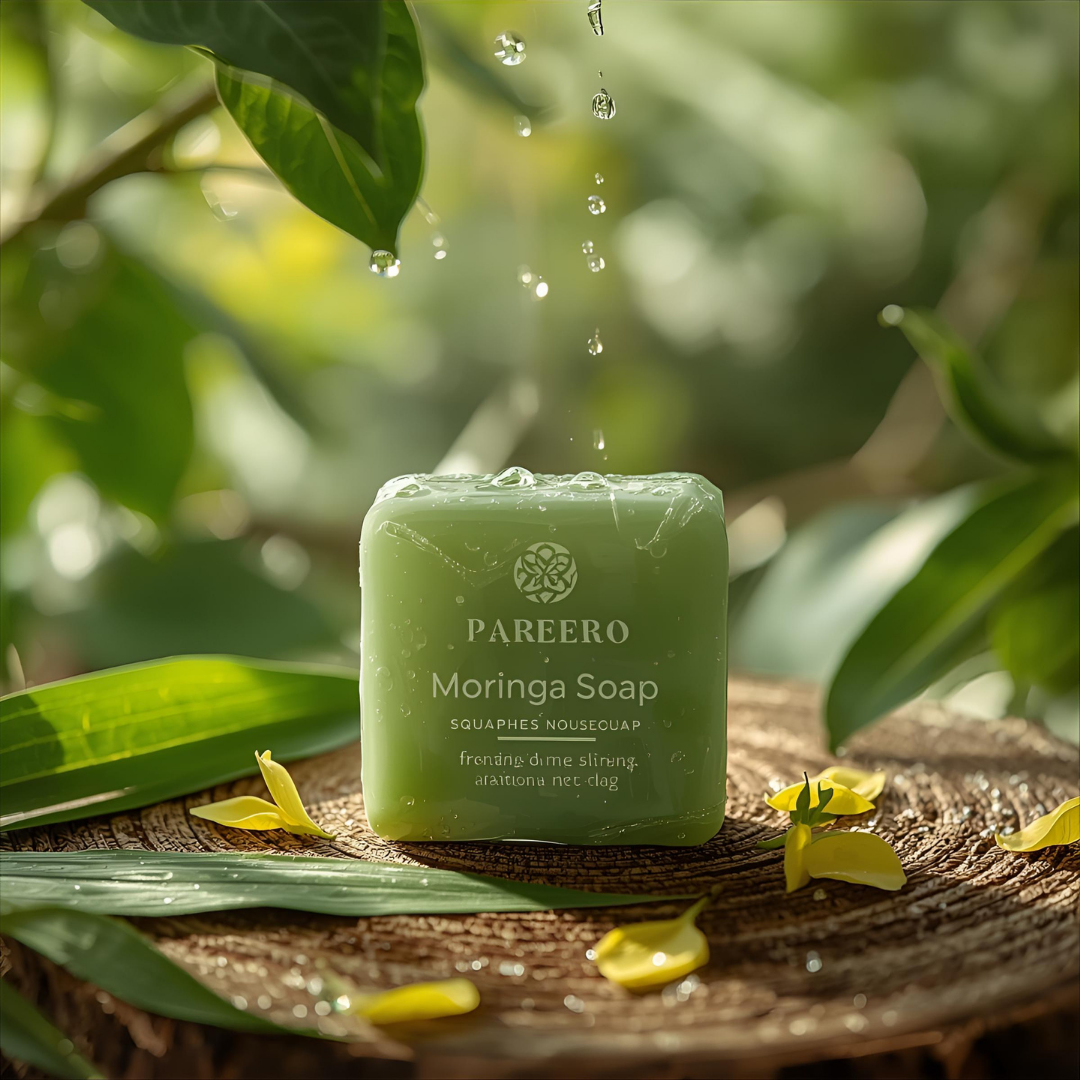 “Pareero Premium Moringa Soap – organic antibacterial herbal soap with Moringa oil”
