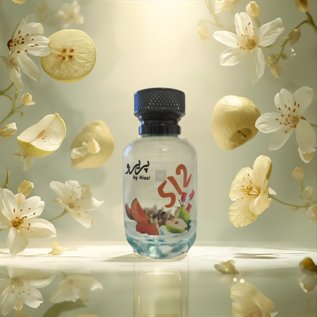 "Pareero Silver Creed-inspired masculine perfume with citrus, green apple, jasmine, neroli, woody, musk, and amber notes, luxury fragrance bottle."