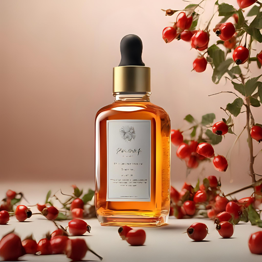 areero Rosehip Oil Cold Pressed 50ml — 100% pure and organic facial oil rich in vitamins A and C for brightening, hydrating, and rejuvenating skin. Helps fade scars, reduce wrinkles, even skin tone, and promote a healthy, youthful glow. Premium cold-pressed formula ideal for skincare, haircare, and body care.