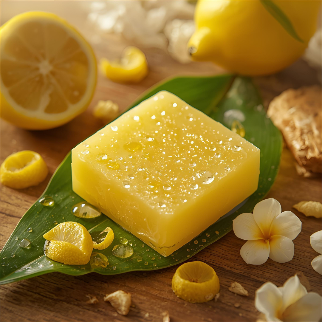 “Pareero Premium Lemon Soap – organic antibacterial herbal soap with Lemon oil”