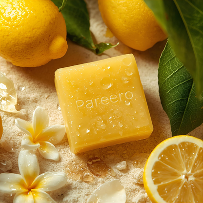 “Pareero Premium Lemon Soap – organic antibacterial herbal soap with Lemon oil”