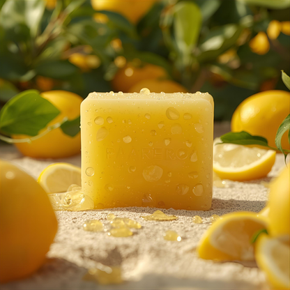 “Pareero Premium Lemon Soap – organic antibacterial herbal soap with Lemon oil”