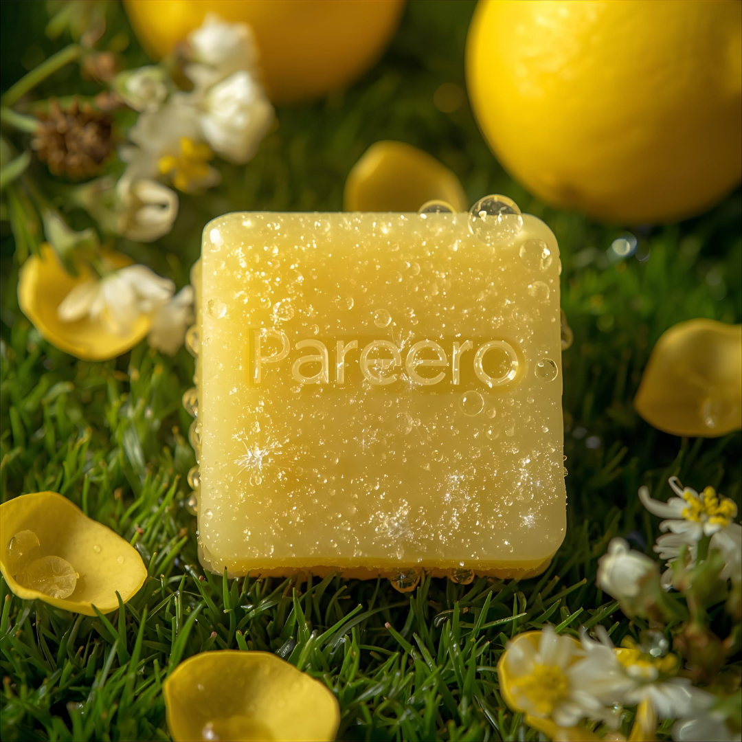 “Pareero Premium Lemon Soap – organic antibacterial herbal soap with Lemon oil”