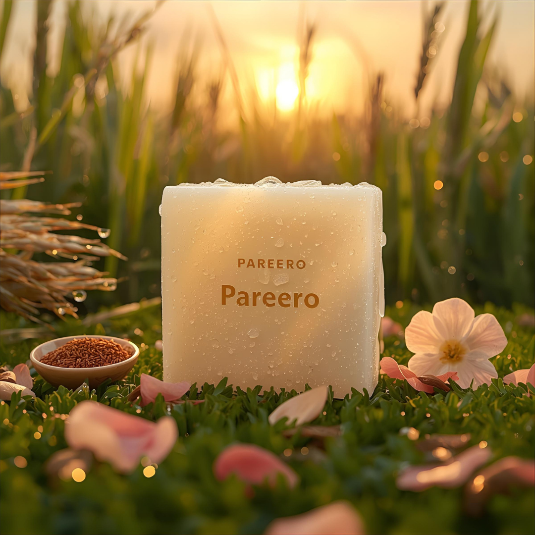 “Pareero Rice Soap – brightening natural bar with rice extract for clear, radiant skin”