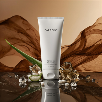 “Pareero Oud Shower Gel 200ml – premium body wash with aloe vera, glycerin, conditioner, and oud fragrance for soft, nourished skin.”