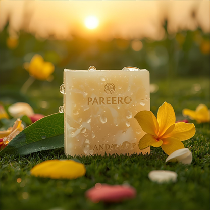 “Pareero Sandalwood Soap – premium aromatic bar with pure sandalwood oil for smooth, radiant skin”