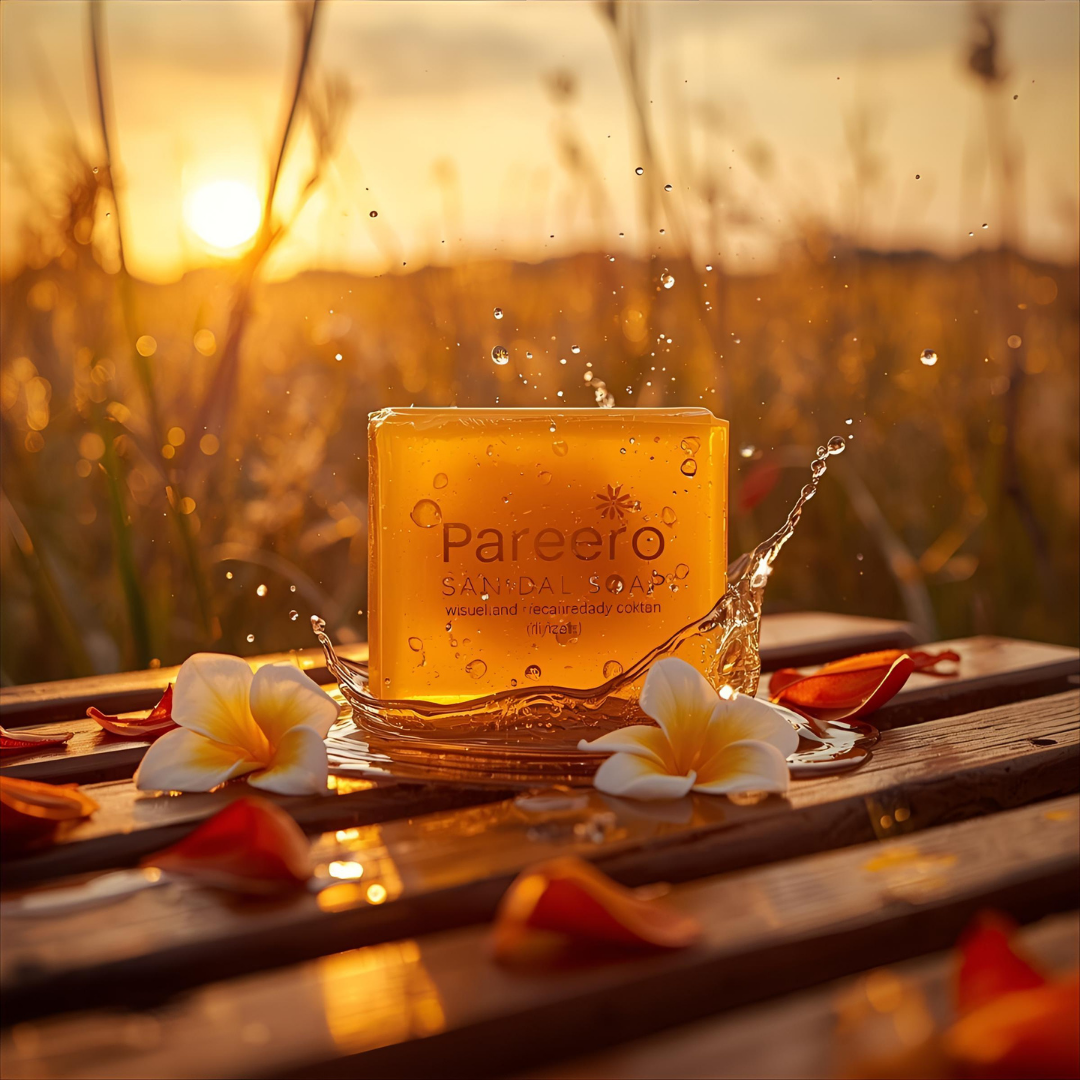 “Pareero Sandalwood Soap – premium aromatic bar with pure sandalwood oil for smooth, radiant skin”