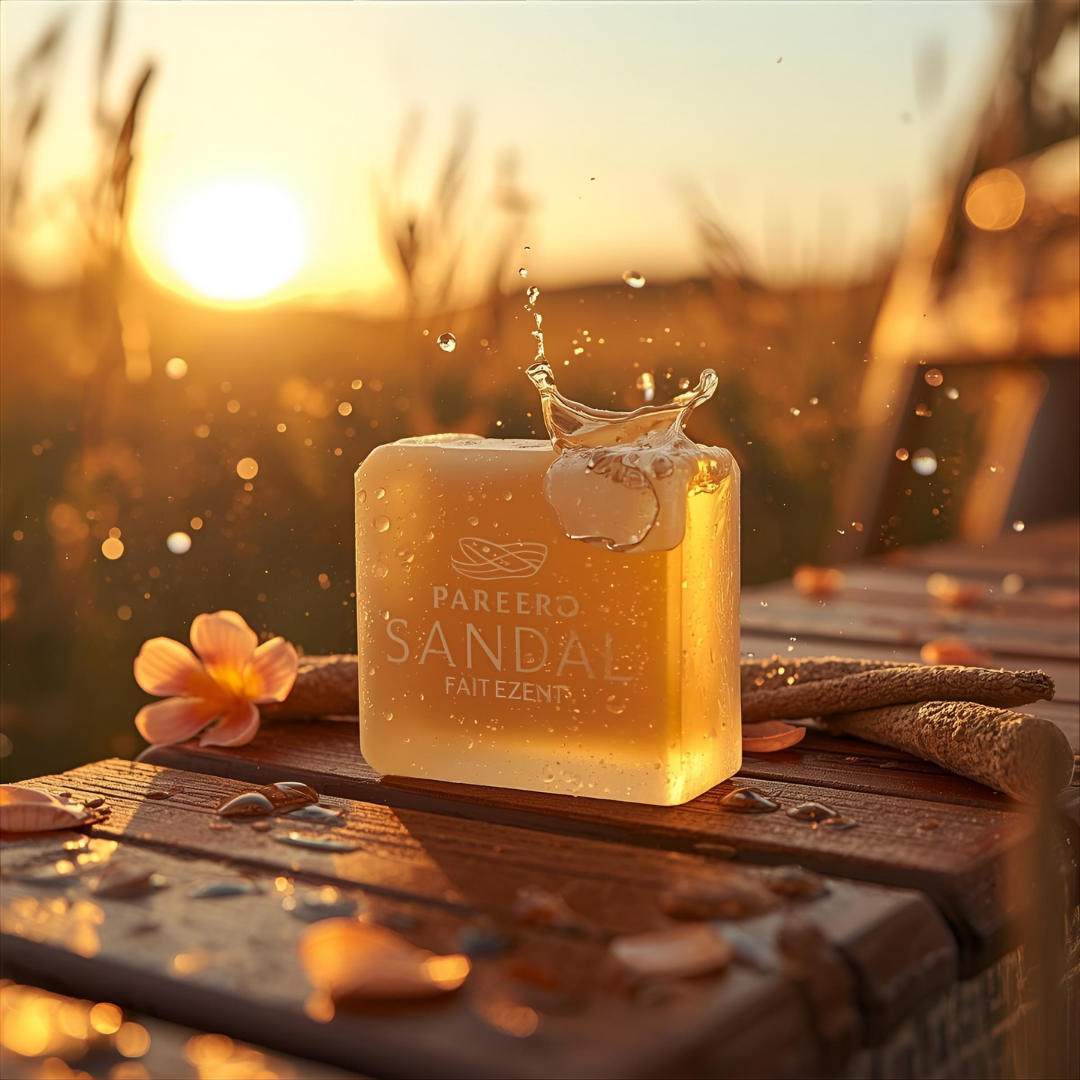 “Pareero Sandalwood Soap – premium aromatic bar with pure sandalwood oil for smooth, radiant skin”