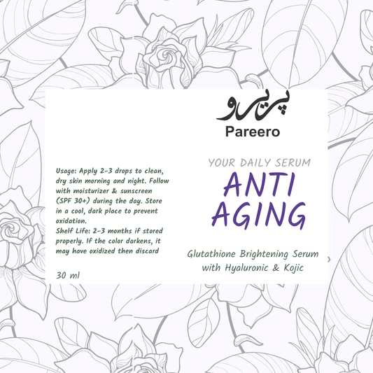Pareero anti-aging serum with natural oils to reduce fine lines and wrinkles