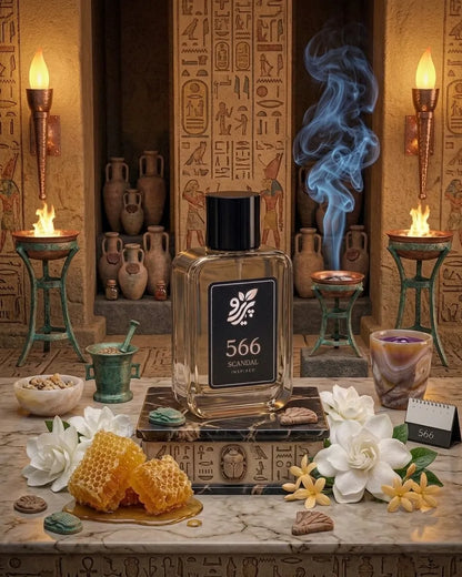 566 Scandal inspired perfume blood orange gardenia honey caramel notes