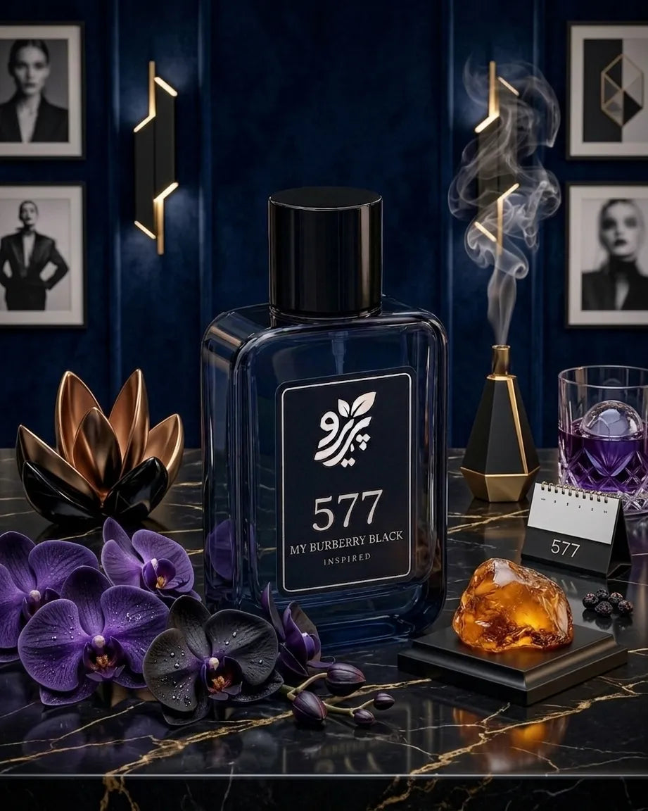 577 My Burberry Black inspired perfume peach jasmine rose amber notes