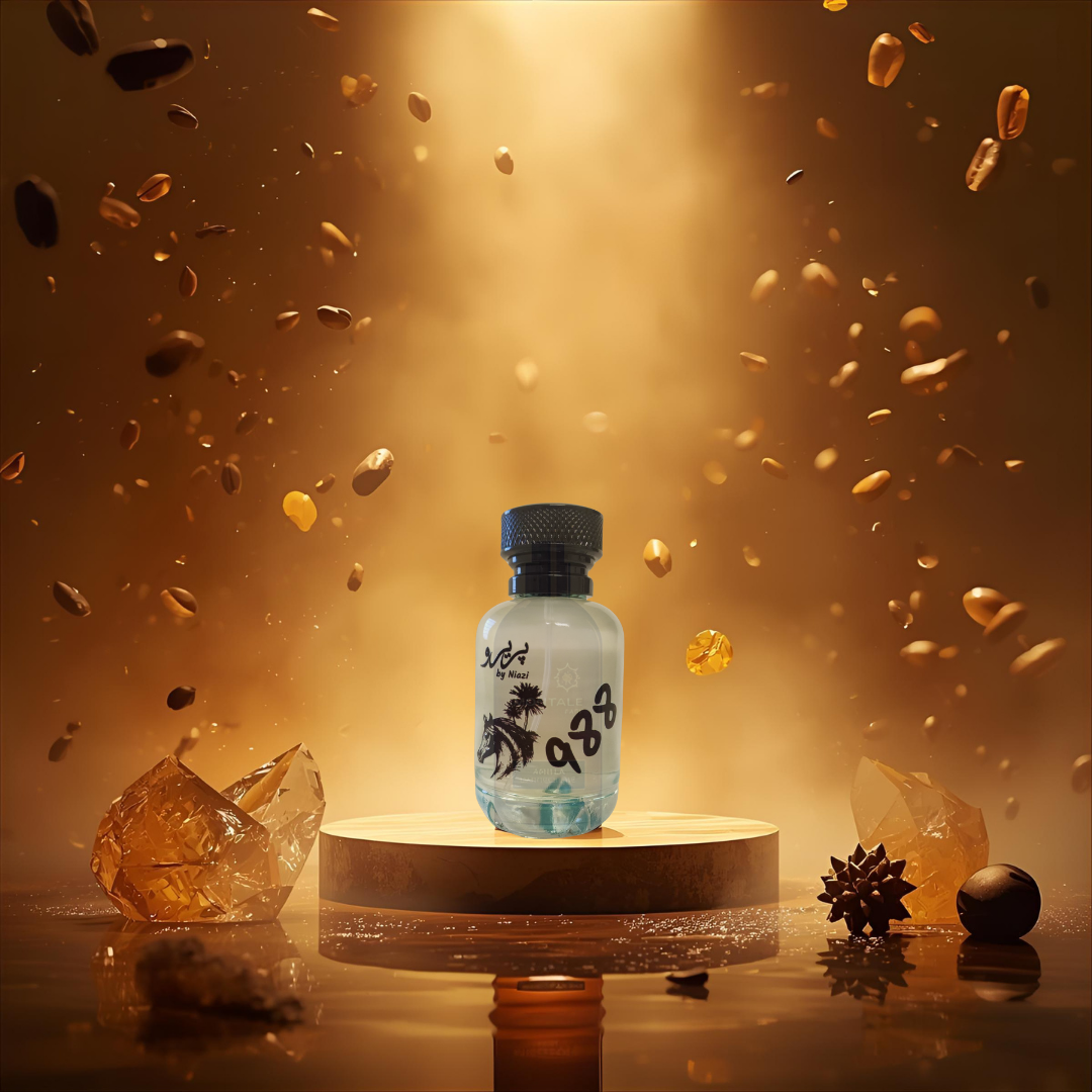 "Pareero Arabian Tonka-inspired luxury oriental perfume with tonka bean, vanilla, amber, woody, and spicy notes, premium fragrance bottle."