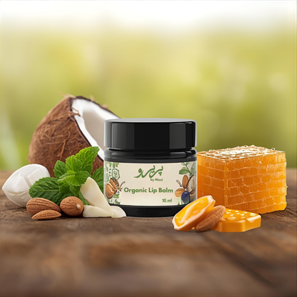 “Pareero Organic Lip & Cuticles Balm – natural vegan formula with beeswax, shea butter, coconut oil, almond oil, castor oil, peppermint oil, and vitamin E.”