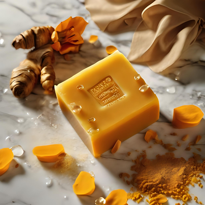 “Pareero Turmeric Soap – brightening organic bar with turmeric extract for glowing skin. Herbal turmeric soap with natural antioxidants – helps reduce spots and enhance skin tone”