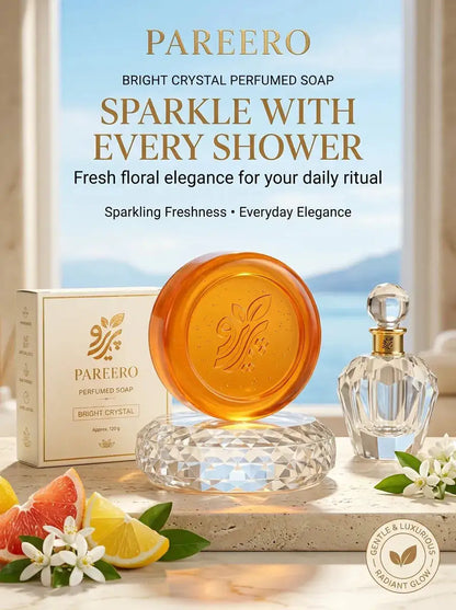 Pareero Bright Crystal Inspired Perfumed Soap Bar with a fresh floral fragrance for soft clean and refreshed skin