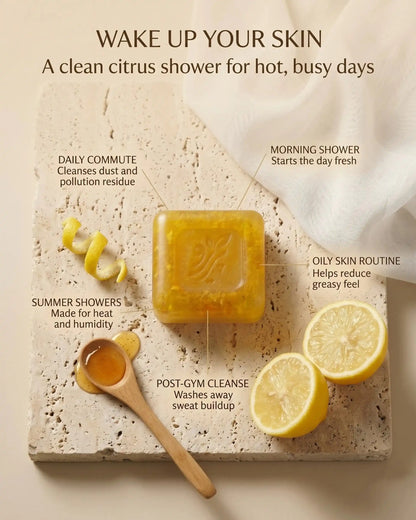 “Organic Lemon Soap – Handmade Herbal Soap for Fresh, Gentle Skin Cleansing by Pareero”