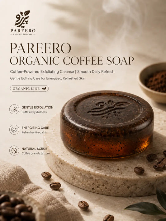 “Organic Coffee Soap – Handmade Herbal Soap for Gentle Cleansing by Pareero”