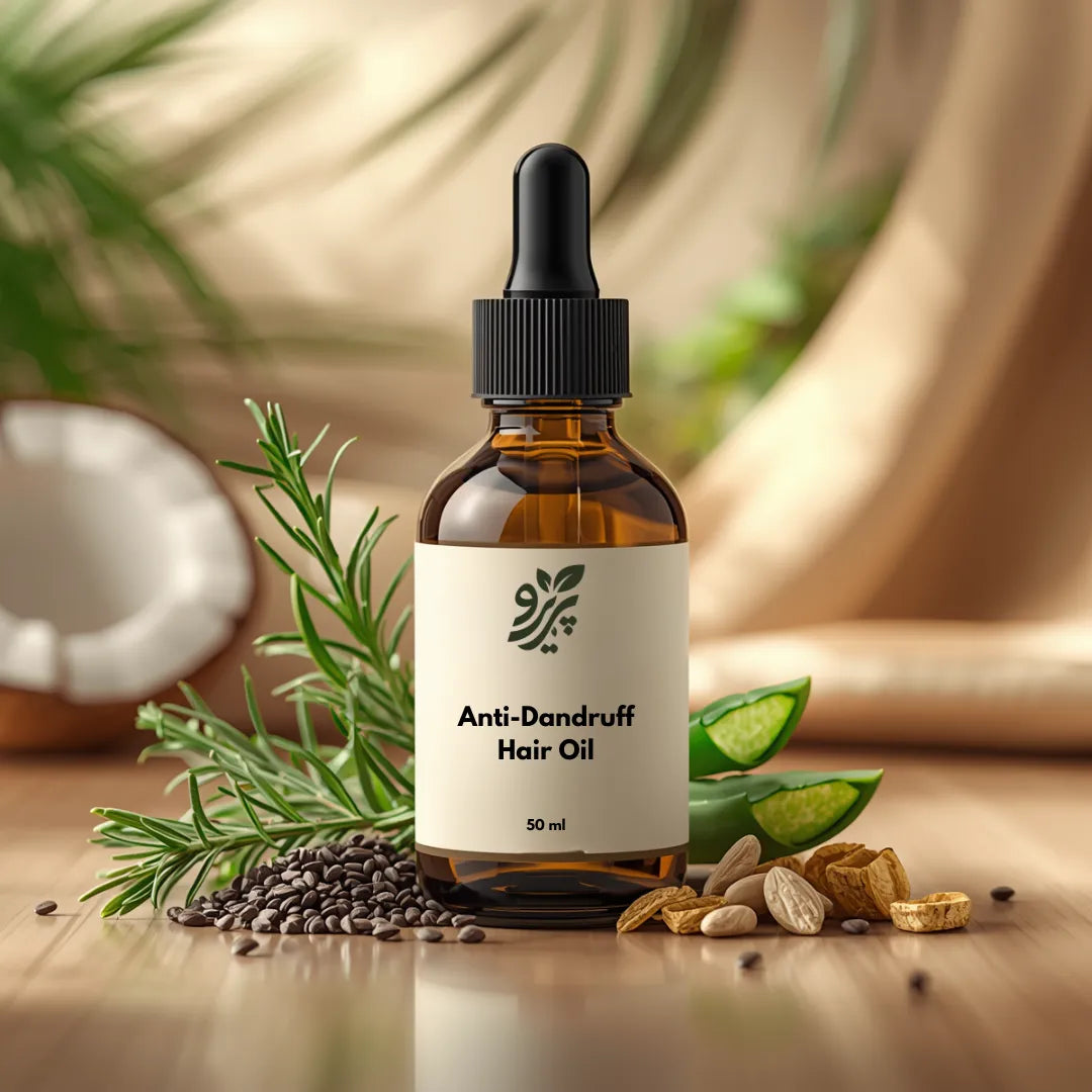 Pareero Organic Anti-Dandruff Hair Oil with natural botanical oils for a healthy scalp and stronger healthier hair