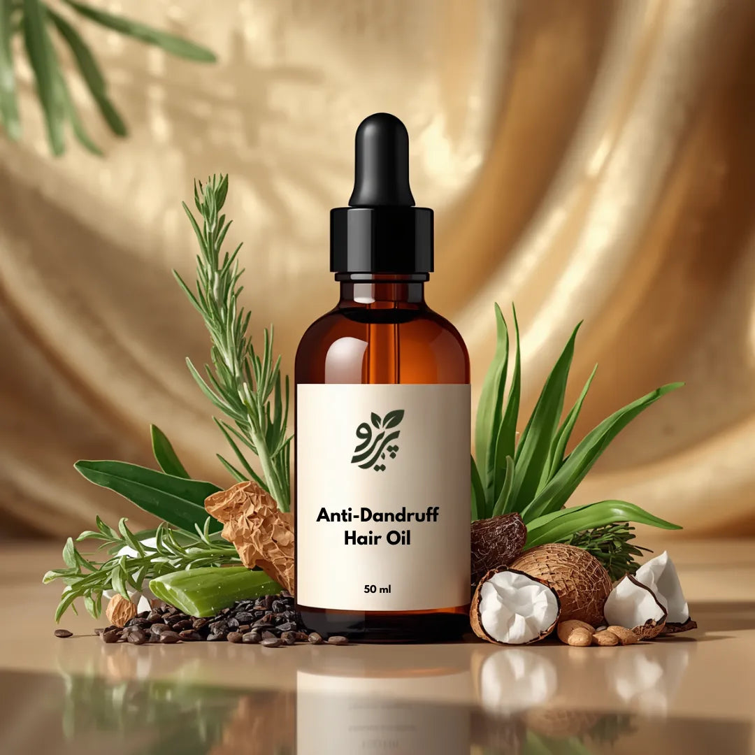 Pareero Organic Anti-Dandruff Hair Oil with natural botanical oils for a healthy scalp and stronger healthier hair