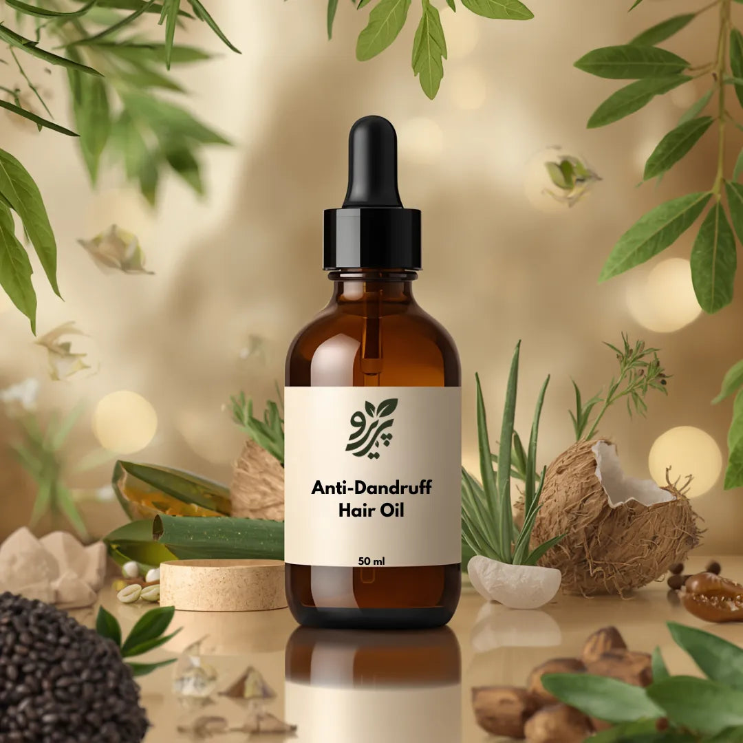 Pareero Organic Anti-Dandruff Hair Oil with natural botanical oils for a healthy scalp and stronger healthier hair