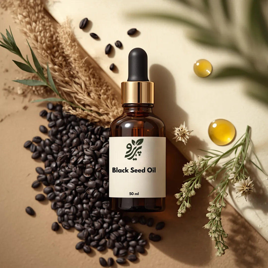 Pareero Organic Black Seed Oil for hair scalp and skin care made from pure cold-pressed black seeds