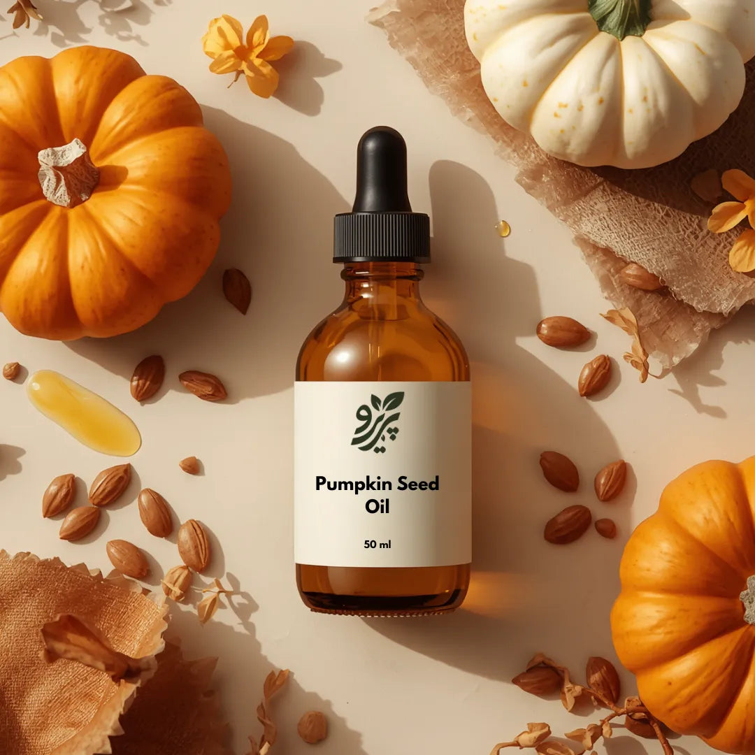 Pareero Organic Pumpkin Seed Oil made from pure cold-pressed pumpkin seeds for hair scalp and skin care