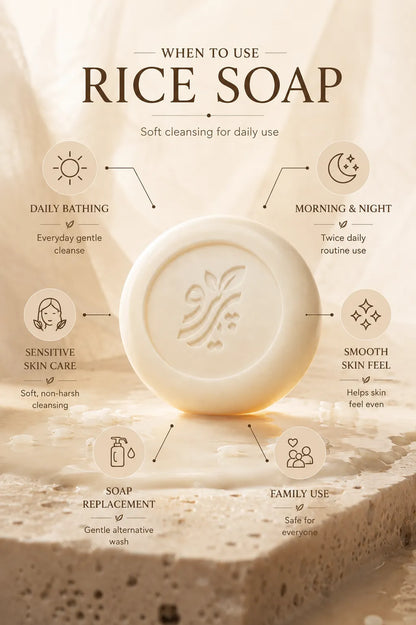 “Organic Rice Soap – Handmade Herbal Soap for Gentle Skin Cleansing by Pareero”