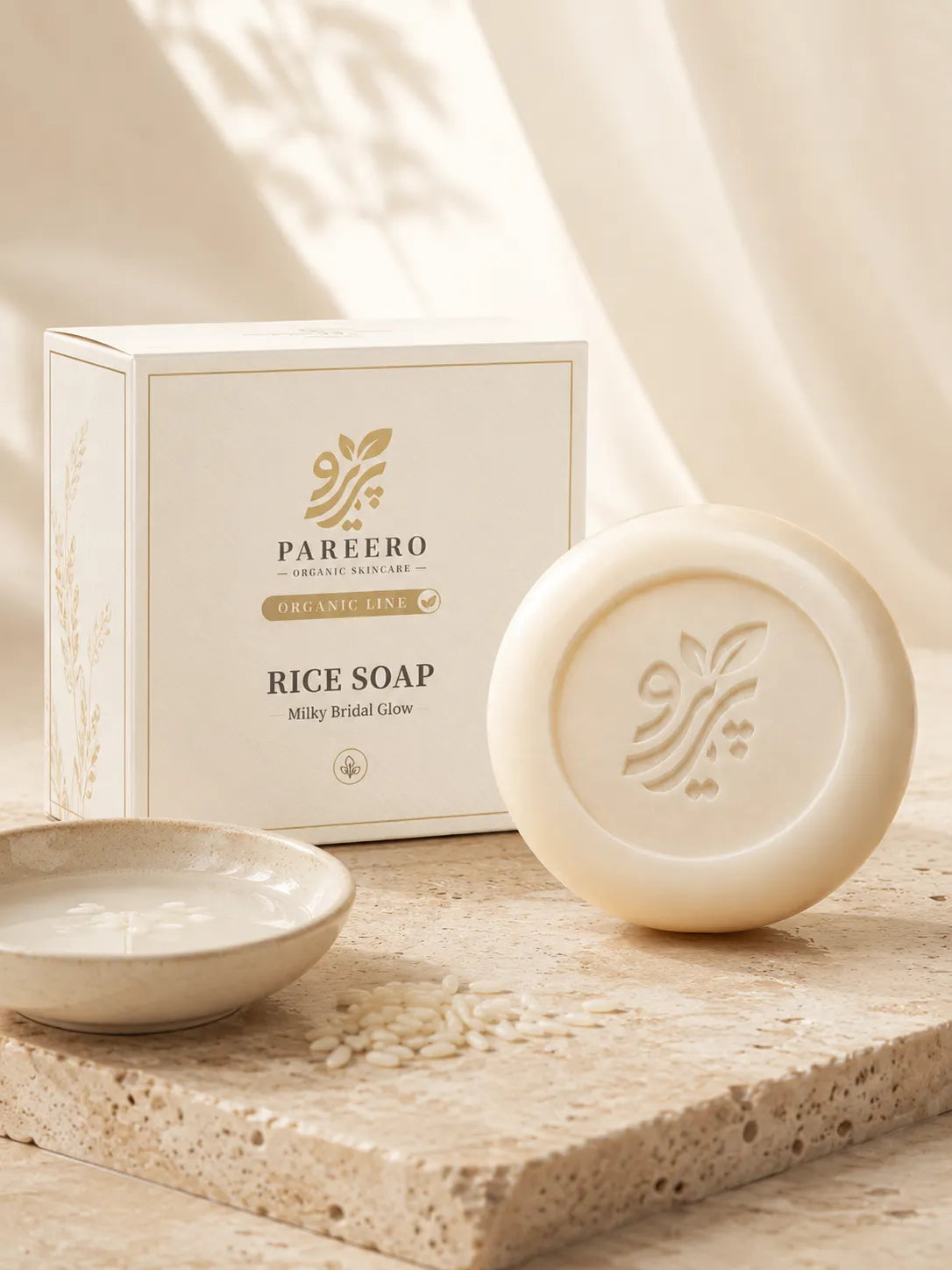 “Handmade Organic Rice Soap by Pareero”