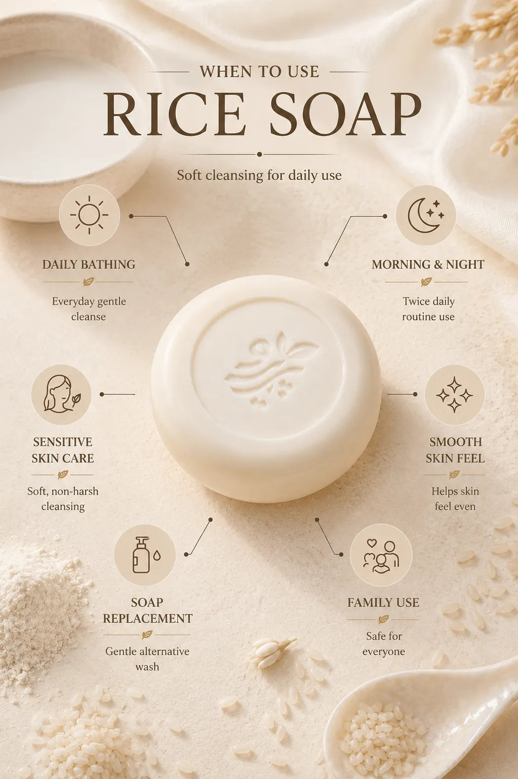 “Organic Rice Soap – Handmade Herbal Soap for Gentle Skin Cleansing by Pareero”